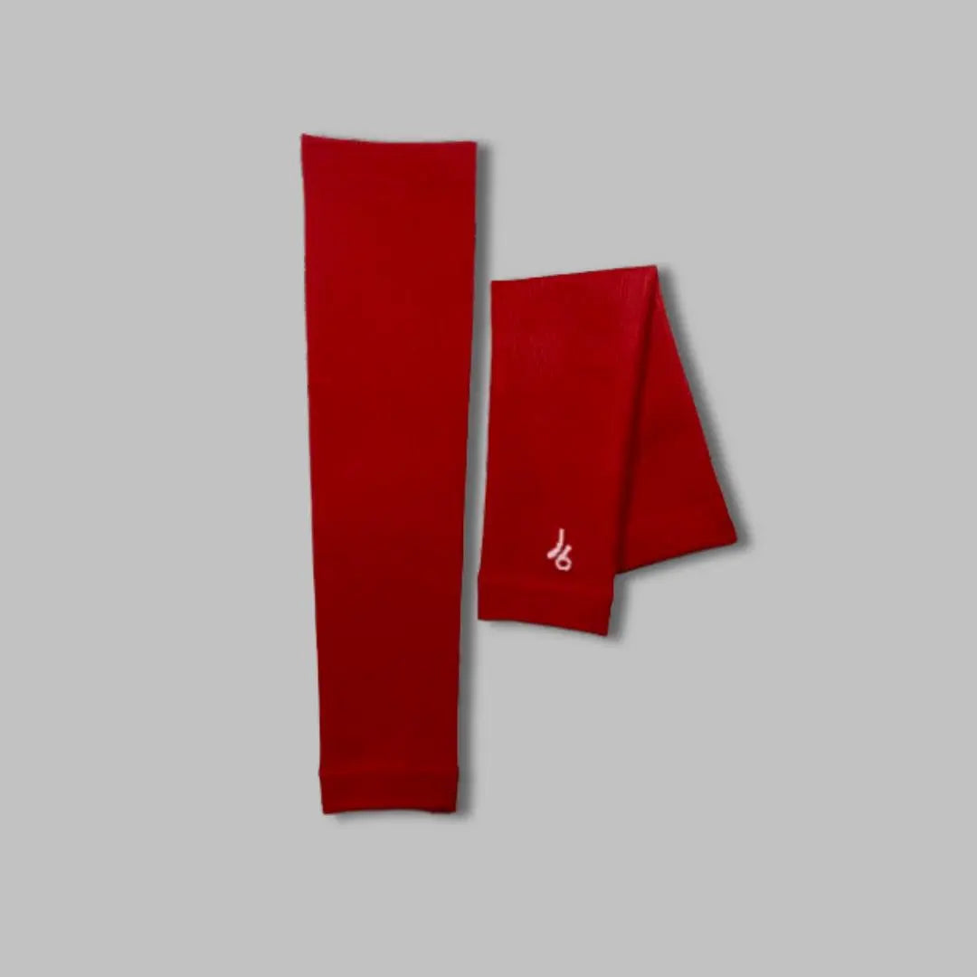 Chaussette rouge avec logo joga minimaliste en blanc